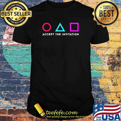 Accepte The Invitation Squid Korean Drama Scary Game T-Shirt