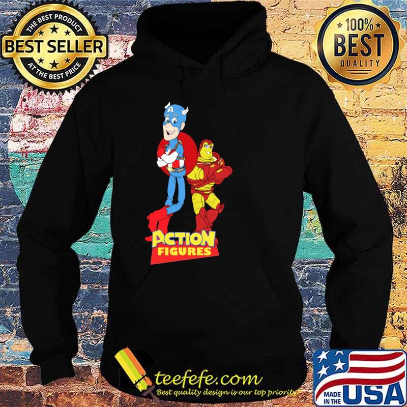 Action Figures Captain America And Iron Man Shirt Hoodie Action Figures Captain America And Iron Man Shirt Hoodie