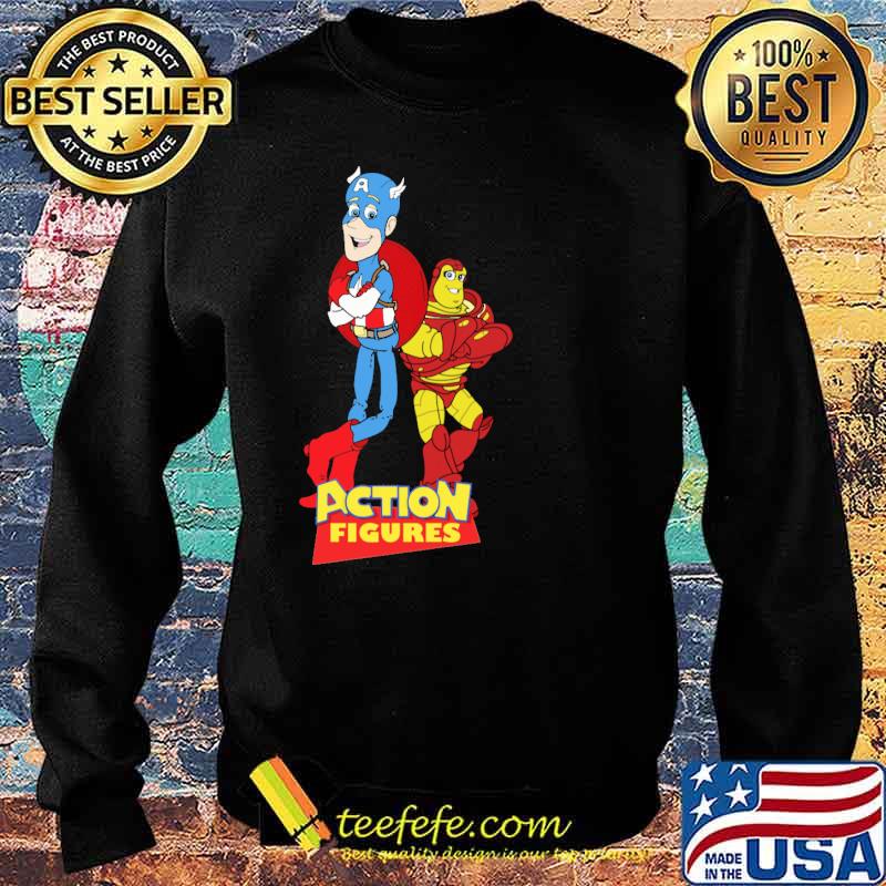 Action Figures Captain America And Iron Man Shirt Sweater Action Figures Captain America And Iron Man Shirt Sweater