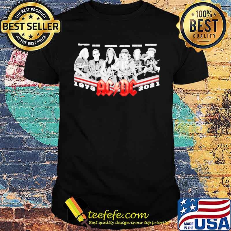 AD DC 1973 2021 signatures shirt