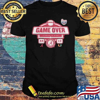 Alabama Crimson Tide vs Miami Hurricanes 2021 game over shirt