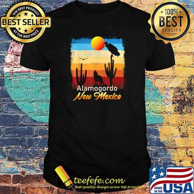 Alamogordo New Mexico Vintage Coyote Sunset NM Desert T-Shirt