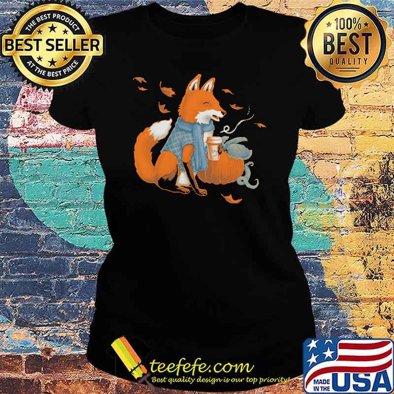 All in for fall fox pumpkin s Ladies tee All in for fall fox pumpkin s Ladies tee