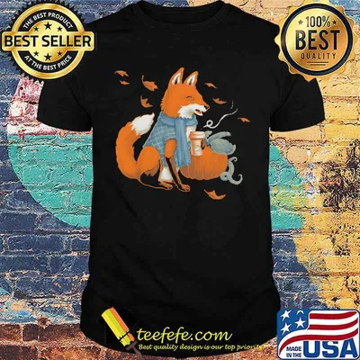 All in for fall fox pumpkin shirt