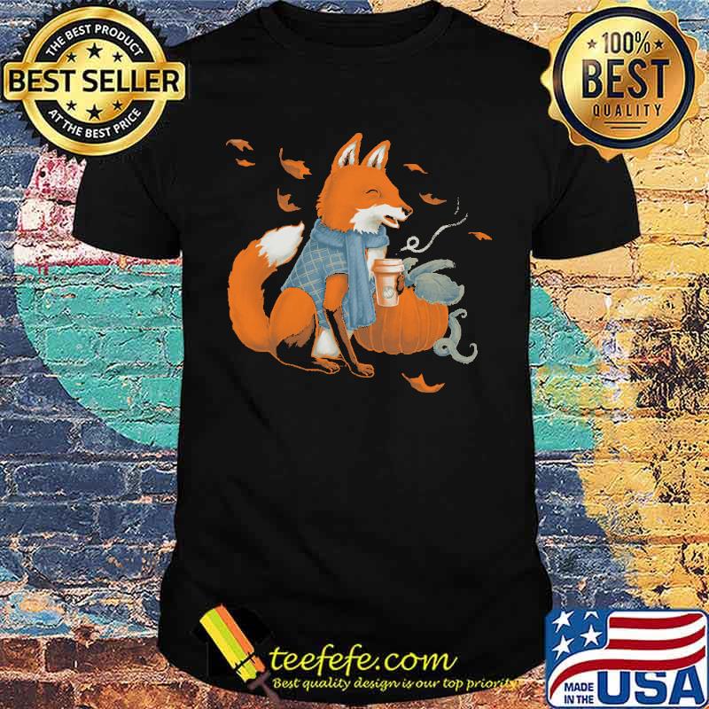 All in for fall fox pumpkin shirt