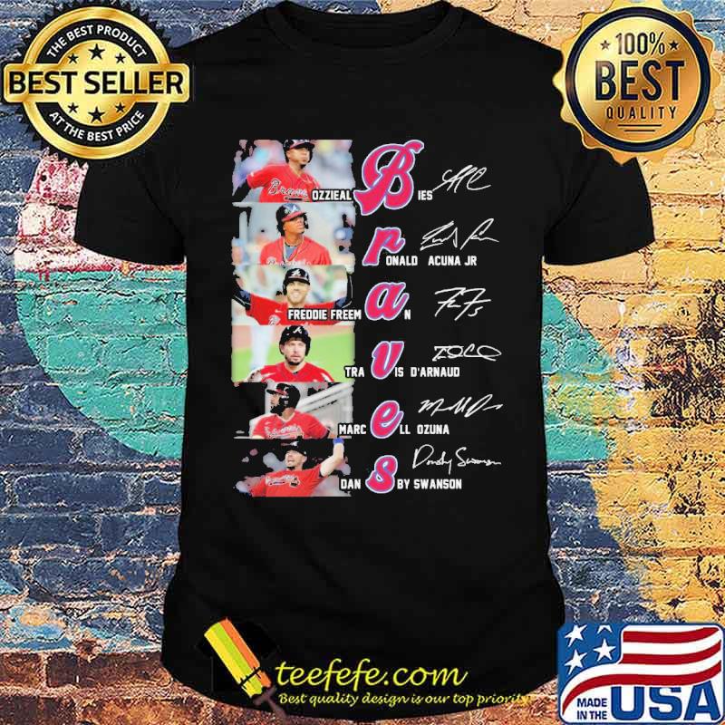 All name of team and signatures braves football shirt