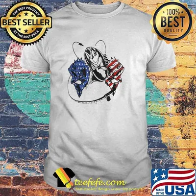 American Fish Flag Saltwater Life Fisherman T-Shirt