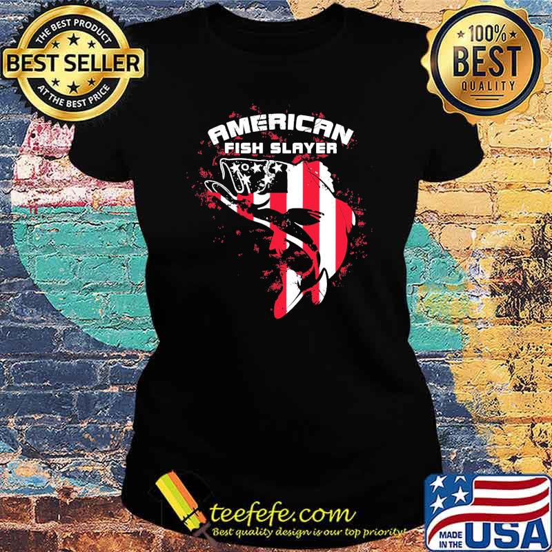American fish slayer usa flag s Ladies tee American fish slayer usa flag s Ladies tee