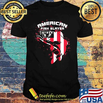 American fish slayer usa flag shirt