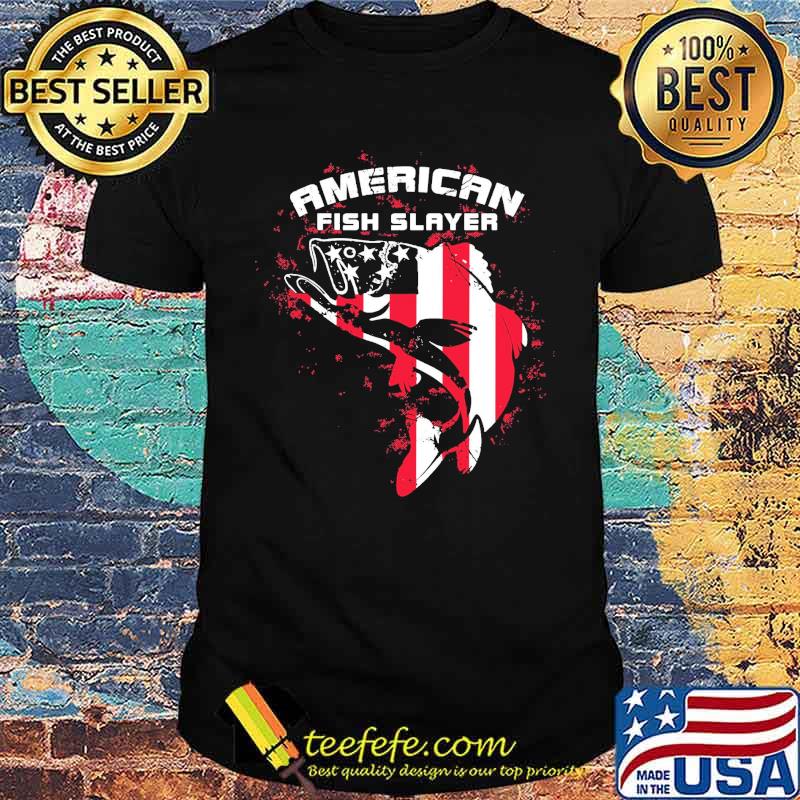 American fish slayer usa flag shirt