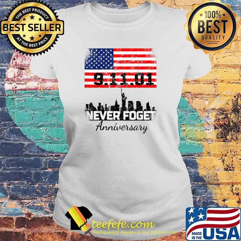 American Flag 20th Anniversary Never Forget 20 Years NY T-Shirt Laides tee American Flag 20th Anniversary Never Forget 20 Years NY T-Shirt Laides tee