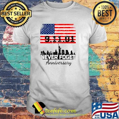 American Flag 20th Anniversary Never Forget 20 Years NY T-Shirt
