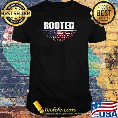 American Flag Merchandise Rooted American Pride Apparel T-Shirt
