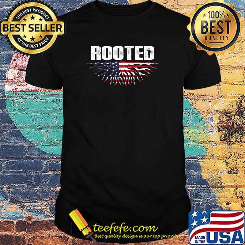 American Flag Merchandise Rooted American Pride Apparel T-Shirt