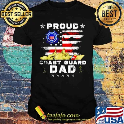 American flag proud coast guard shirt