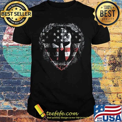 American Spartan Helmet Usa Flag shirt