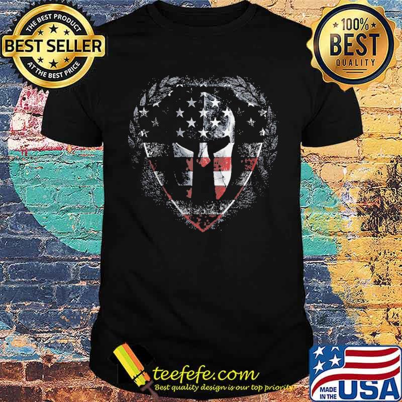 American Spartan Helmet Usa Flag shirt
