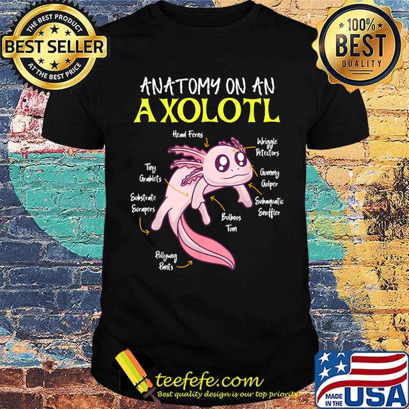 Anatomy of an axolotl aquarium reptile Aquaristics Axolotl T-Shirt