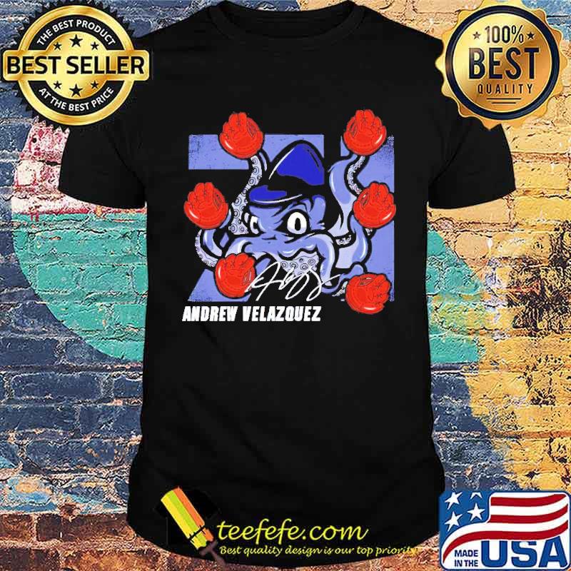 Andrew Velazquez New York Y Gloves baseball signature shirt