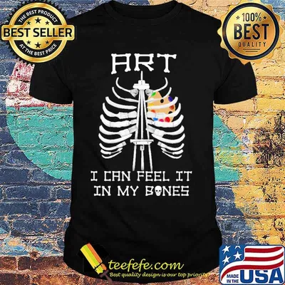 Art I Can Feel It IN My Bones Skull Shirt