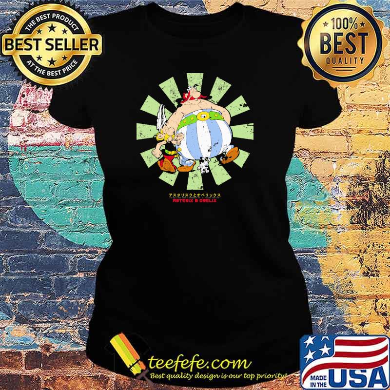 Asterix And Obelix Retro Japanese Shirt Ladies tee Asterix And Obelix Retro Japanese Shirt Ladies tee