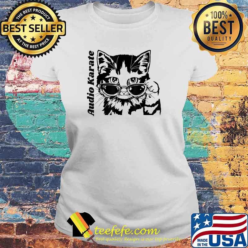 Audio Karate 70's Cat T-Shirt Laides tee Audio Karate 70's Cat T-Shirt Laides tee