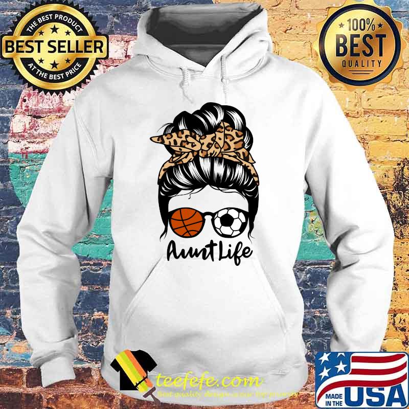 Aunt Life The Girl With A Leopard-Skin Bow And Volleyball Glasses T-Shirt Hoodie Aunt Life The Girl With A Leopard-Skin Bow And Volleyball Glasses T-Shirt Hoodie