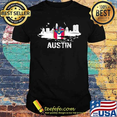 Austin City Flag Downtown Skyline T-Shirt