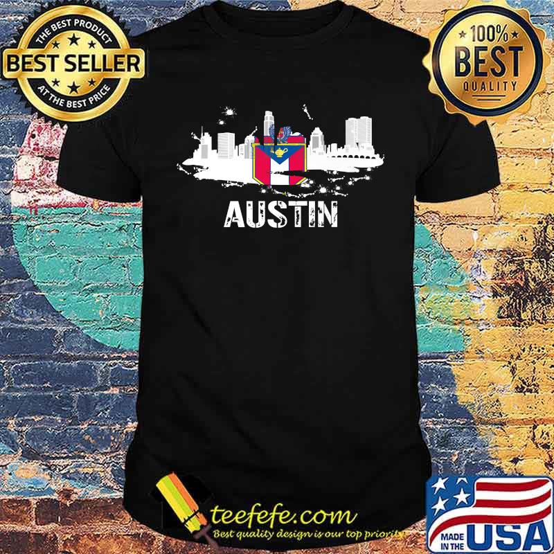 Austin City Flag Downtown Skyline T-Shirt