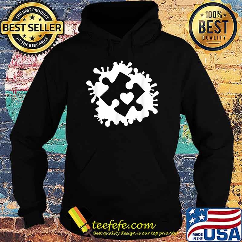 Autism Awareness & Acceptance Paint Spot Puzzle Piece Heart T-Shirt Hoodie Autism Awareness & Acceptance Paint Spot Puzzle Piece Heart T-Shirt Hoodie