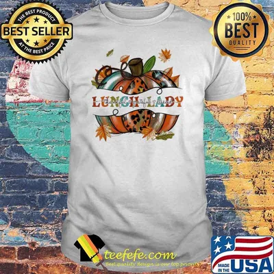 Autumn Fall Outfit Lunch Lady Thankful Grateful Blessed Shirt