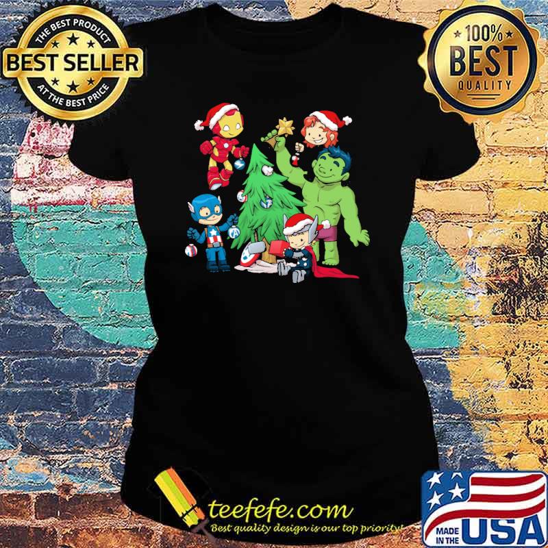 Avenger Tree Christmas Shirt Ladies tee Avenger Tree Christmas Shirt Ladies tee