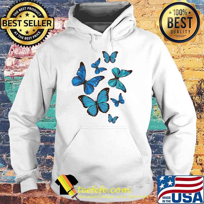 Awesome blue Morpho Butterfly Swarm Lepidoptera Lover Entomologist T-Shirt Hoodie Awesome blue Morpho Butterfly Swarm Lepidoptera Lover Entomologist T-Shirt Hoodie