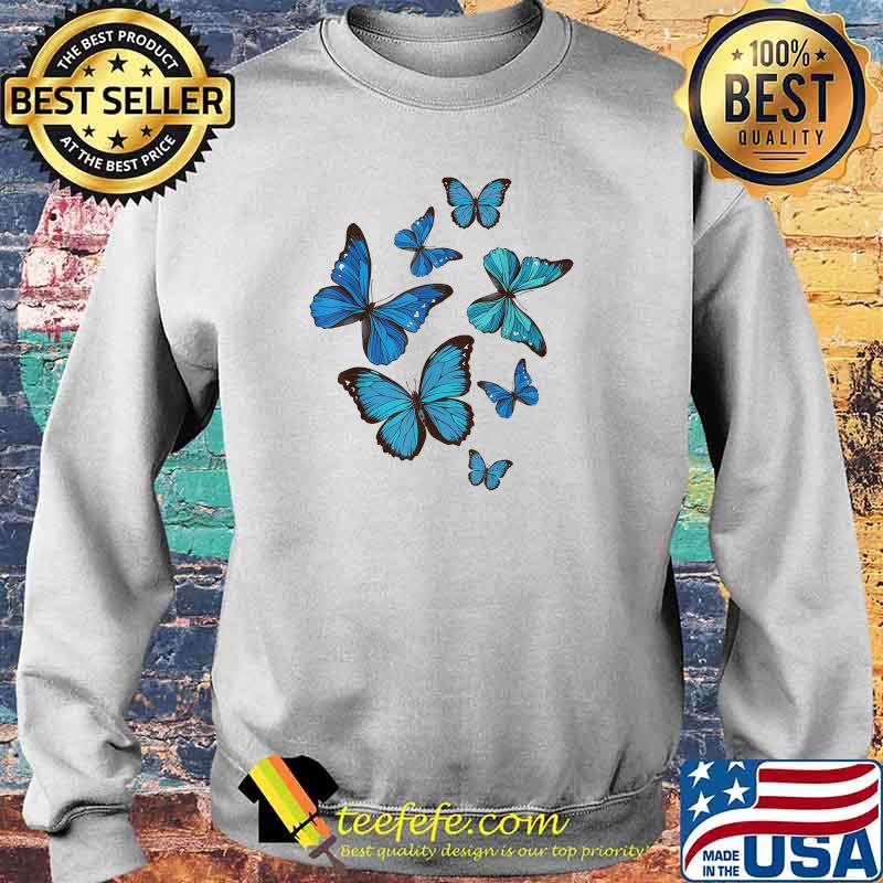 Awesome blue Morpho Butterfly Swarm Lepidoptera Lover Entomologist T-Shirt Sweater Awesome blue Morpho Butterfly Swarm Lepidoptera Lover Entomologist T-Shirt Sweater