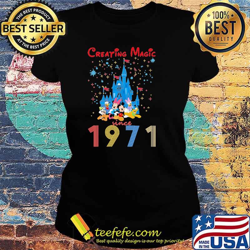 Awesome creating Magic Since 1971 Disney Mickey Shirt Ladies tee Awesome creating Magic Since 1971 Disney Mickey Shirt Ladies tee