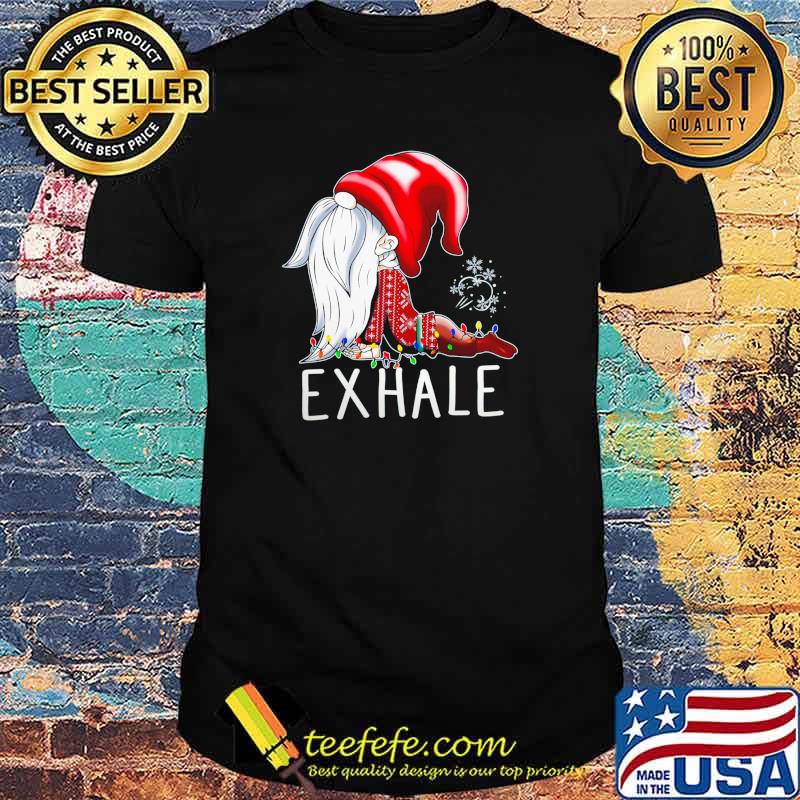Awesome exhale Santa Claus Christmas Shirt
