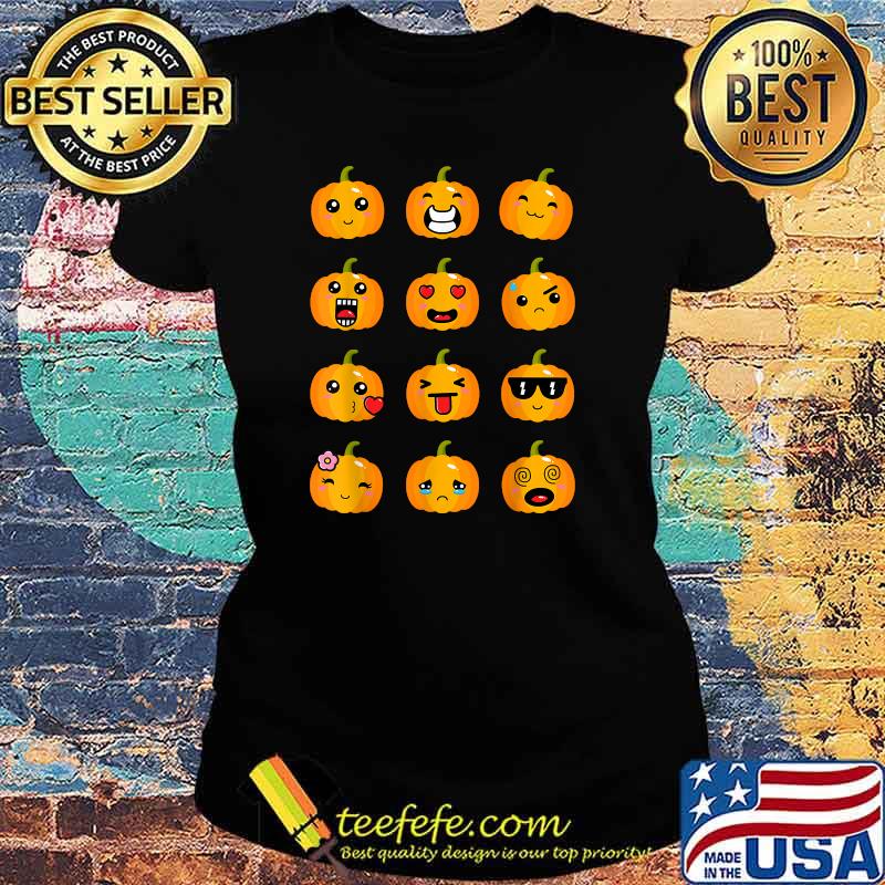 Awesome halloween Pumpkins Emotions Cute T-Shirt Ladies tee Awesome halloween Pumpkins Emotions Cute T-Shirt Ladies tee