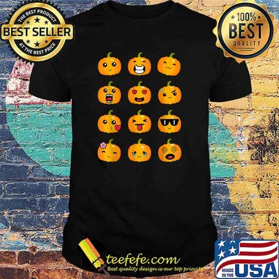 Awesome halloween Pumpkins Emotions Cute T-Shirt