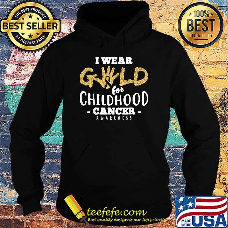 Awesome i Wear Gold For Childhood Cancer Awareness Ribbon T-Shirt Hoodie Awesome i Wear Gold For Childhood Cancer Awareness Ribbon T-Shirt Hoodie