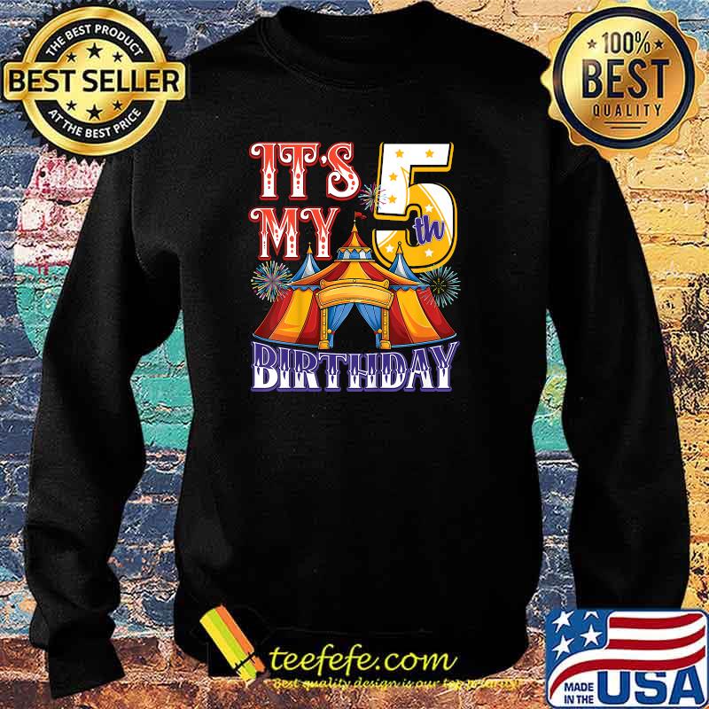 Awesome kids It's My 5th Birthday Circus Party T-Shirt Sweater Awesome kids It's My 5th Birthday Circus Party T-Shirt Sweater