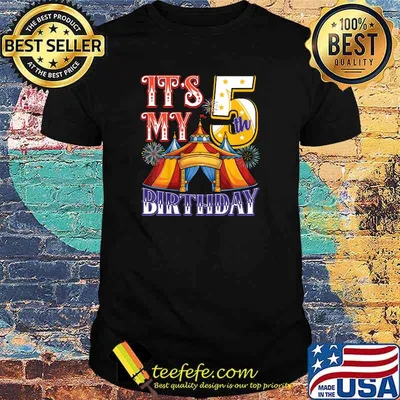 Awesome kids It's My 5th Birthday Circus Party T-Shirt