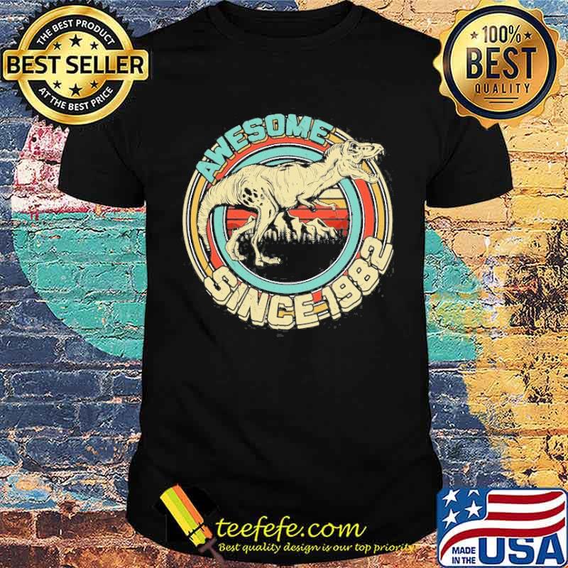 Awesome Since 1982 Dinosaur 39Th Birthday Vintage Shirt
