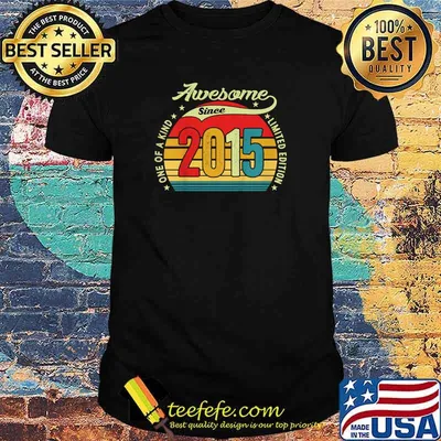 Awesome Since 2015 6th Birthday Vintage T-Shirt