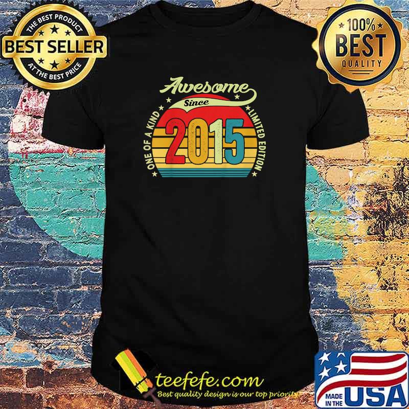 Awesome Since 2015 6th Birthday Vintage T-Shirt