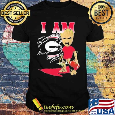 Baby Groot Blood Inside me I am Georgia Bulldogs football shirt
