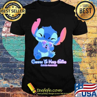 Baby Stitch hug heart Choose to keep Going Suicide Awareness 2021 Shirt