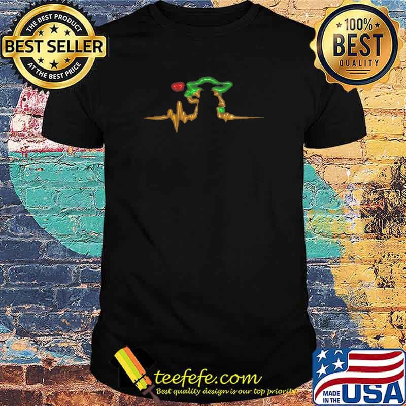 Baby yoda heartbeat shirt