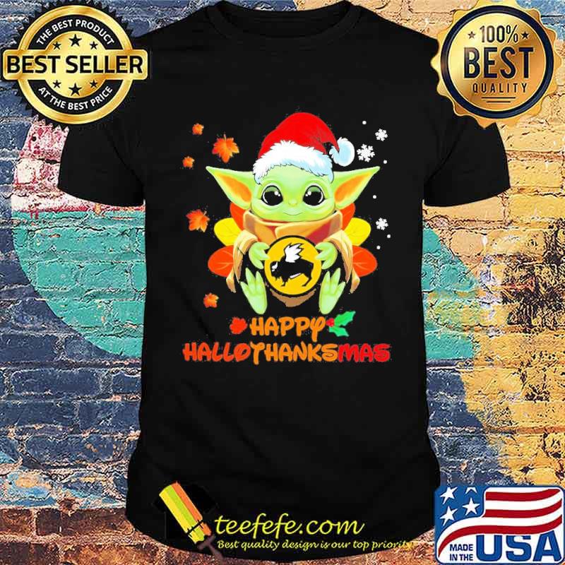 Baby Yoda Santa Hat Hug Buffalo Wild Happy Hallothanksmas Shirt Baby Yoda Santa Hat Hug Buffalo Wild Happy Hallothanksmas Shirt