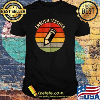 Back To School Here is The English Teacher Pencil Vintage T-Shirt