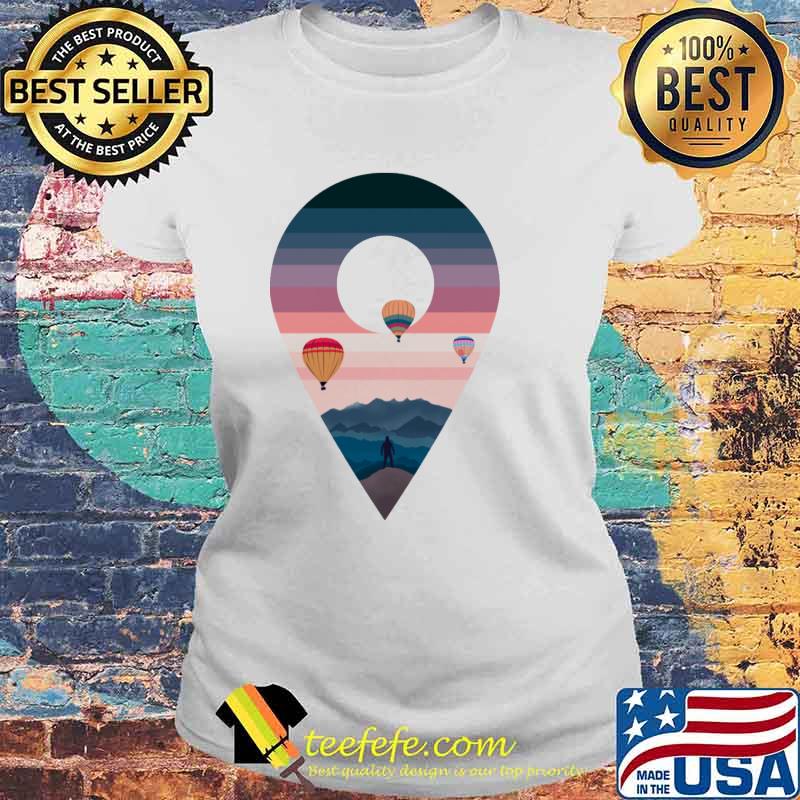 Balloon landscape retro s Laides tee Balloon landscape retro s Laides tee